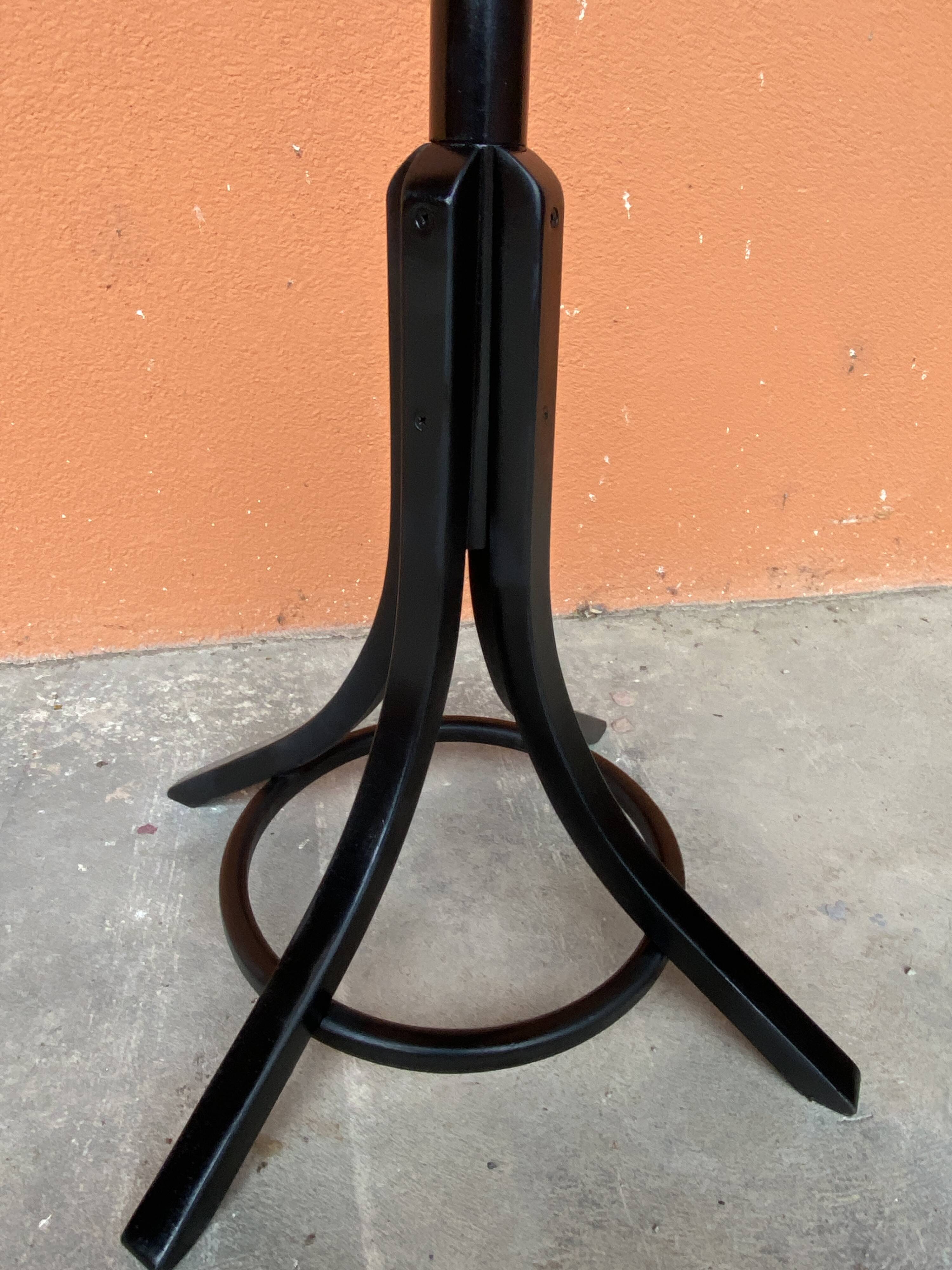 Baumann coat rack on vintage parrot stand 70s curved wood
