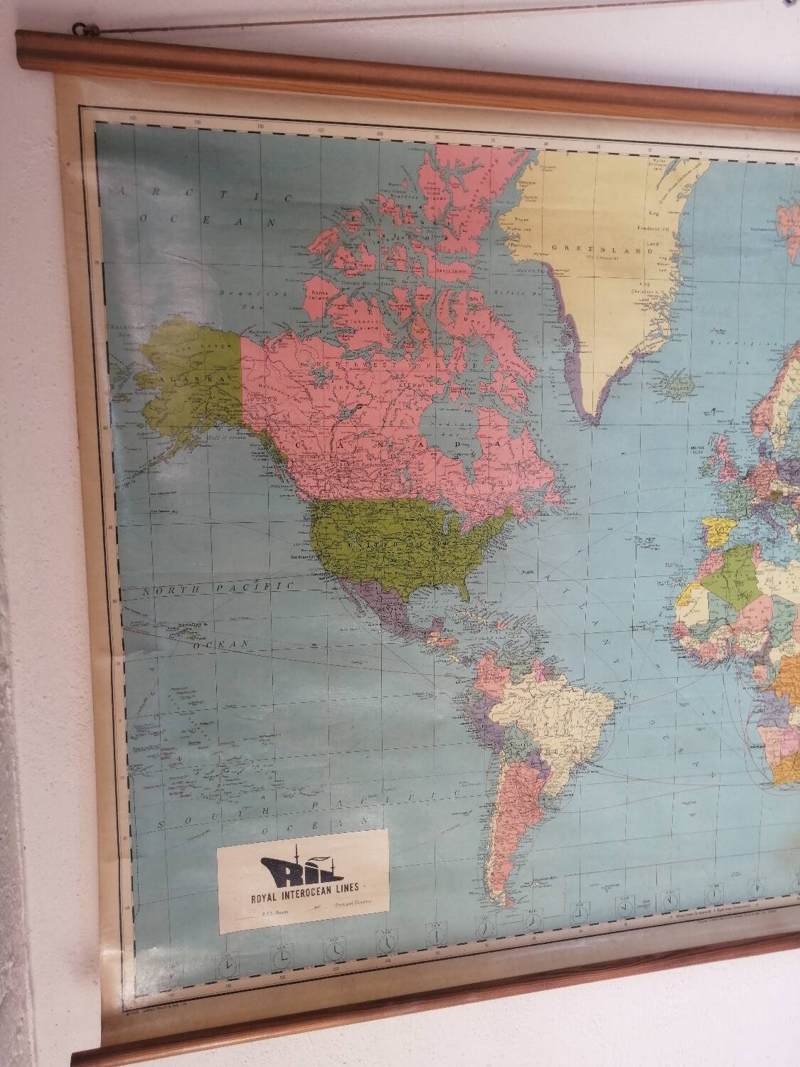 Old world map Royal Interocean Lines