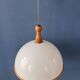Vintage white wooden Steinhauer suspension, pendant lamp in plexiglass.