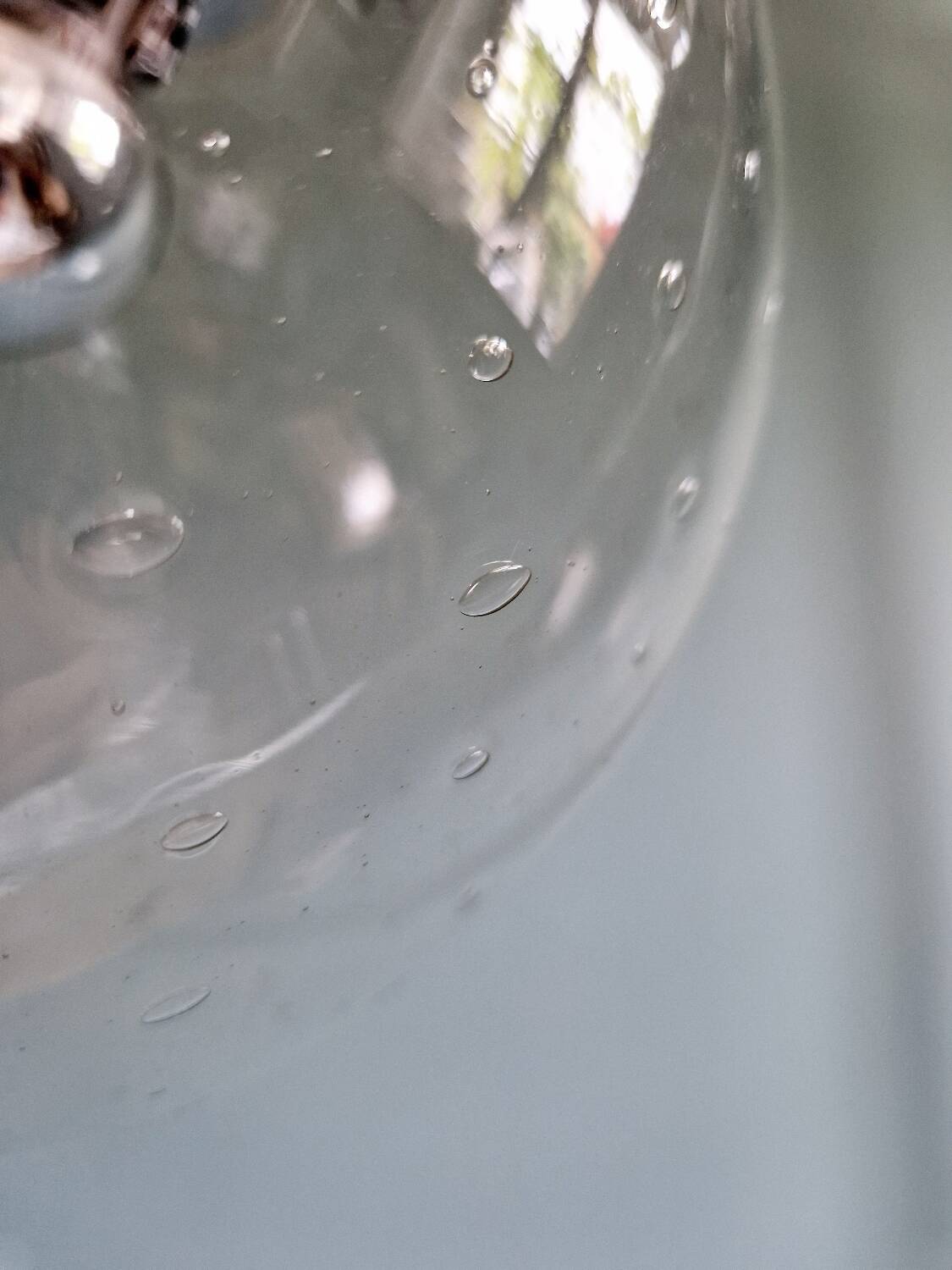 Space Age pendant light in bubbled blown glass, 1970s