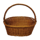 Panier en rotin vintage avec poignée des années 1960
