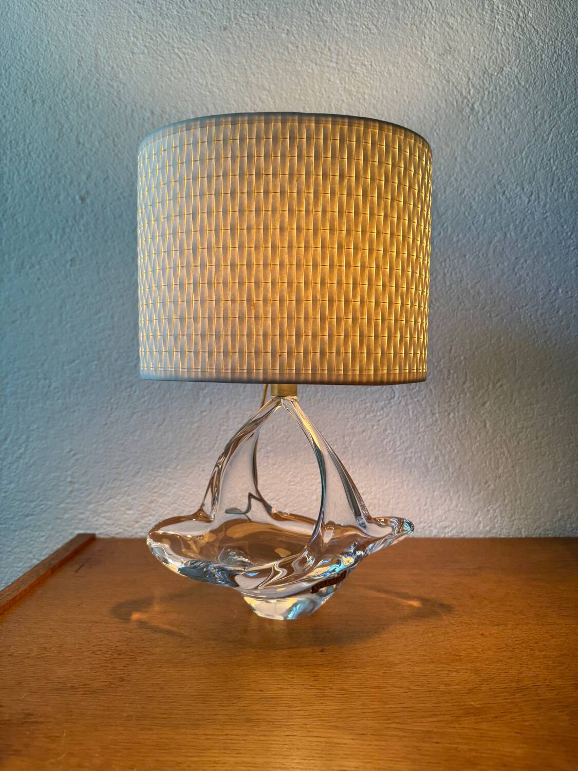 Lampe vide poche cristal années 60