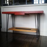 Console wood and iron 60s