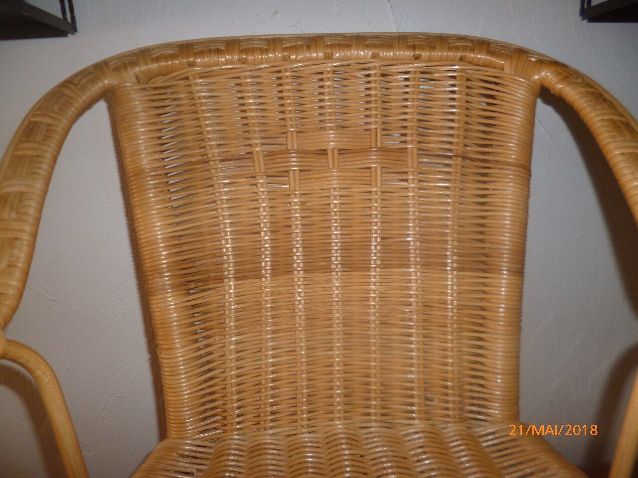 Armchair child vintage rattan wicker