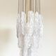 Vintage murano glass leaf chandelier, 1970s