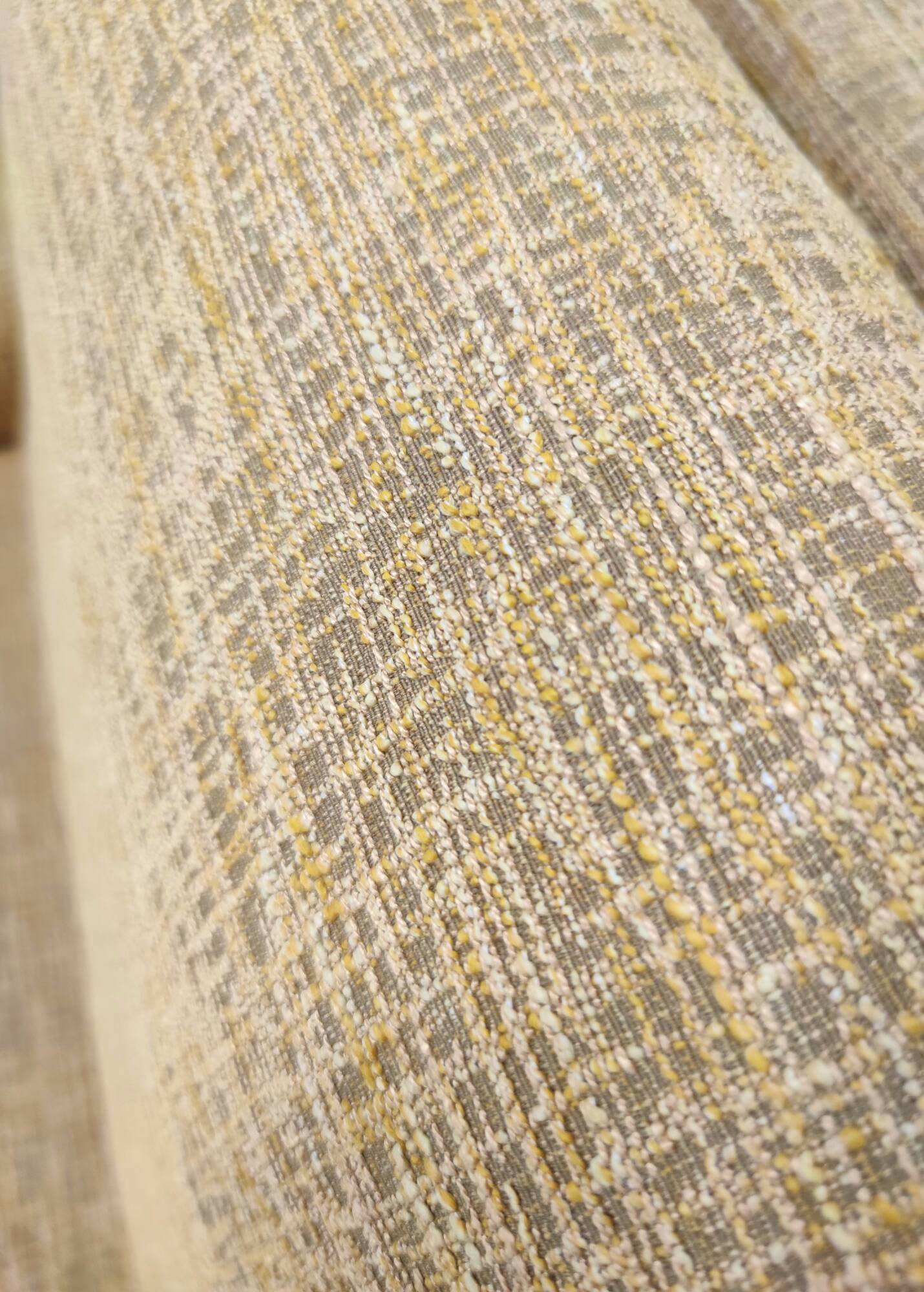 High-Quality Vintage Goldenrod Fabric Armchair, Italy