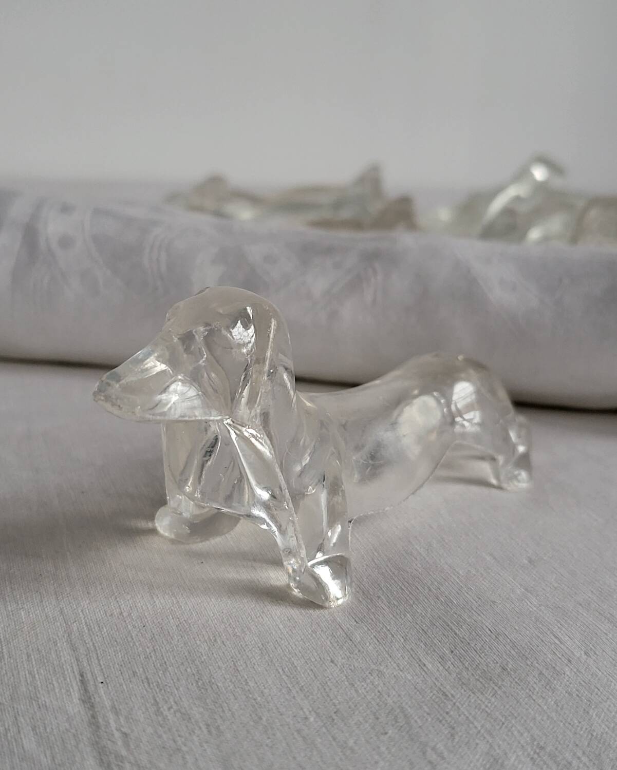 12 Dachshund knife holders in Plexiglass