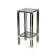 Hollywood Regency Side Table Plant Table Smoked Glass Chrome 1970s