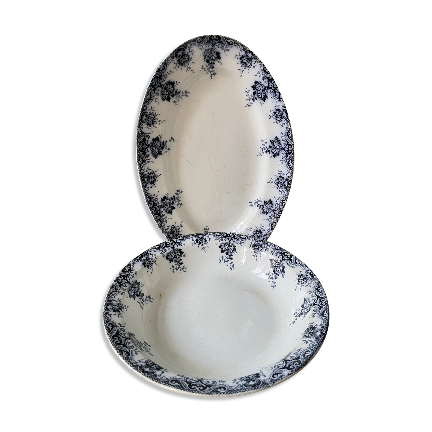 Set of 2 dishes Saint Amand and Hamage Terre De Fer