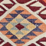 3x10 Salmon Geometric Pattern Vintage Runner, Mid Century Modern, 92x302 Cm