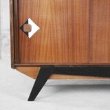Rockabilly Modern Teak Buffet with Pattern, 1950s