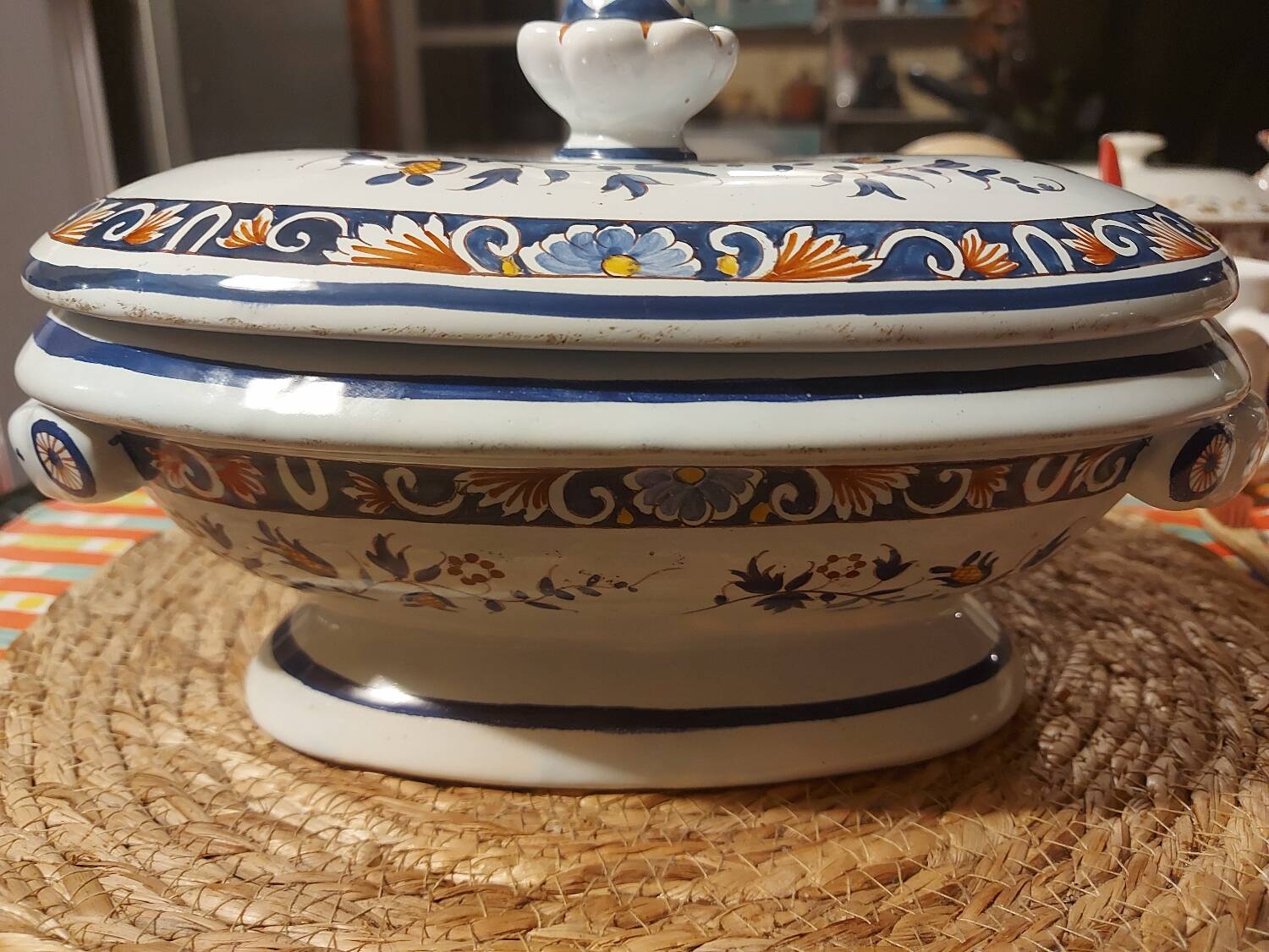 Rouen earthenware soup tureen