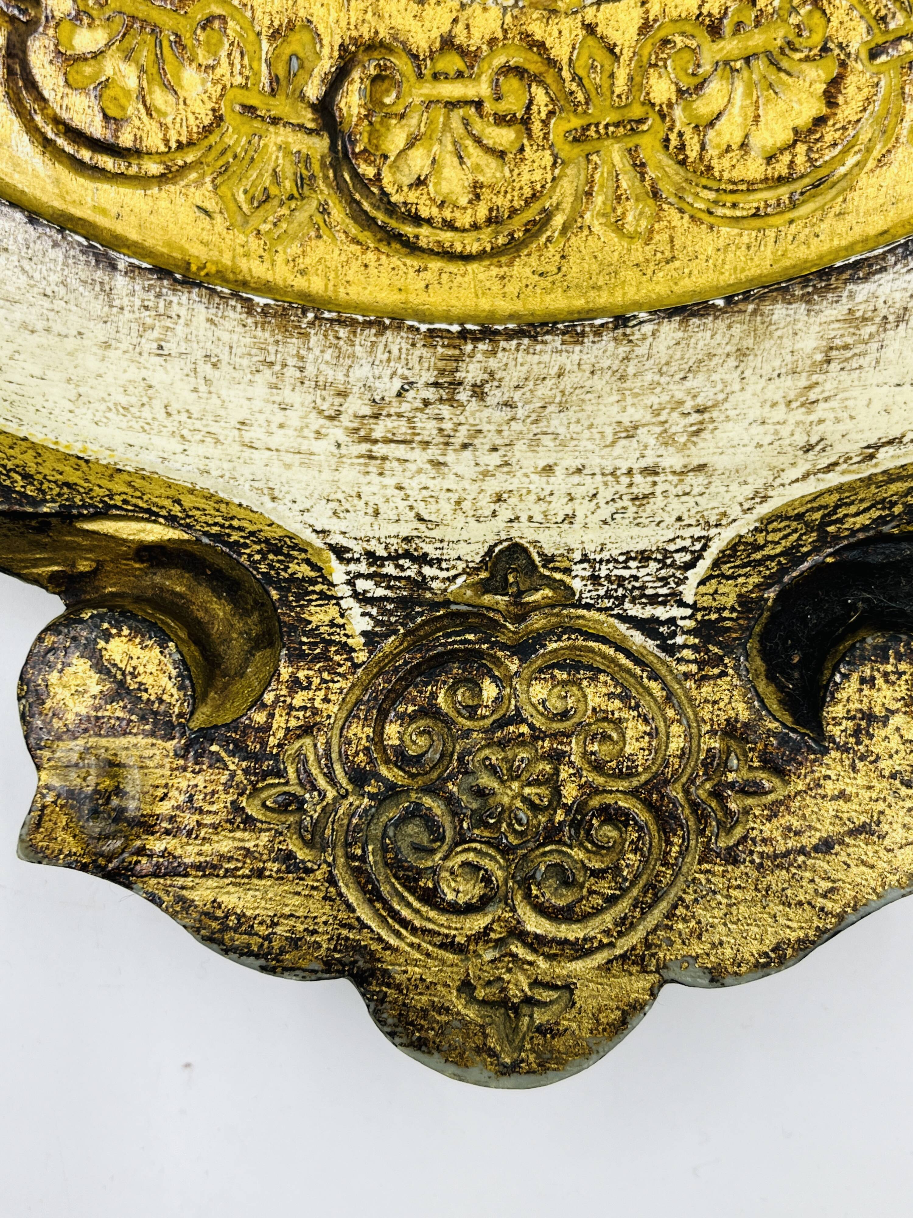 Decorative vintage baroque gold plateau