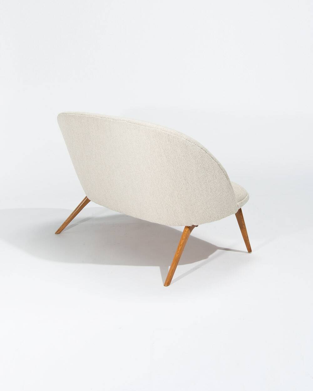 1940’s Swedish Mid-Century Sofa in Cream Bouclé