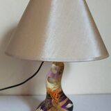 Vintage resin lamp with marine shell inclusions