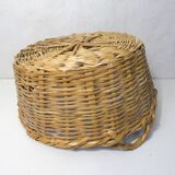 grand panier corbeille en rotin vintag