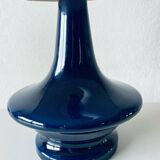 Lampe en céramique bleue nuit