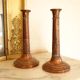 Pair of antique copper candlesticks