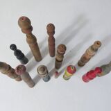 Old wooden bowling game