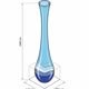 Sculptural Vase "Goccia" 43cm - Blown Murano Glass - Blue & Latte