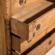 Antique solid pine chest of drawers – European rustic chest of drawers – circa 1900