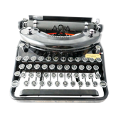 Underwood Noiseless black portable typewriter from 1935 revised new ribbon USA