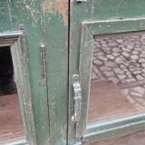 Ancien buffet vitré en teck birman