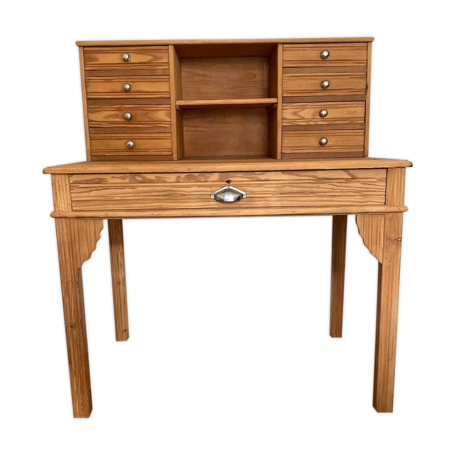Magnificent Art Deco style secretary desk in old wood