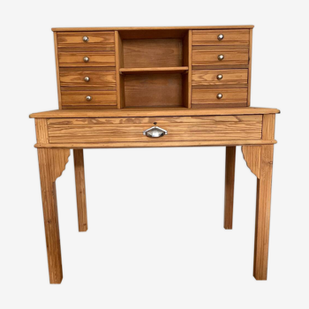 Magnificent Art Deco style secretary desk in old wood