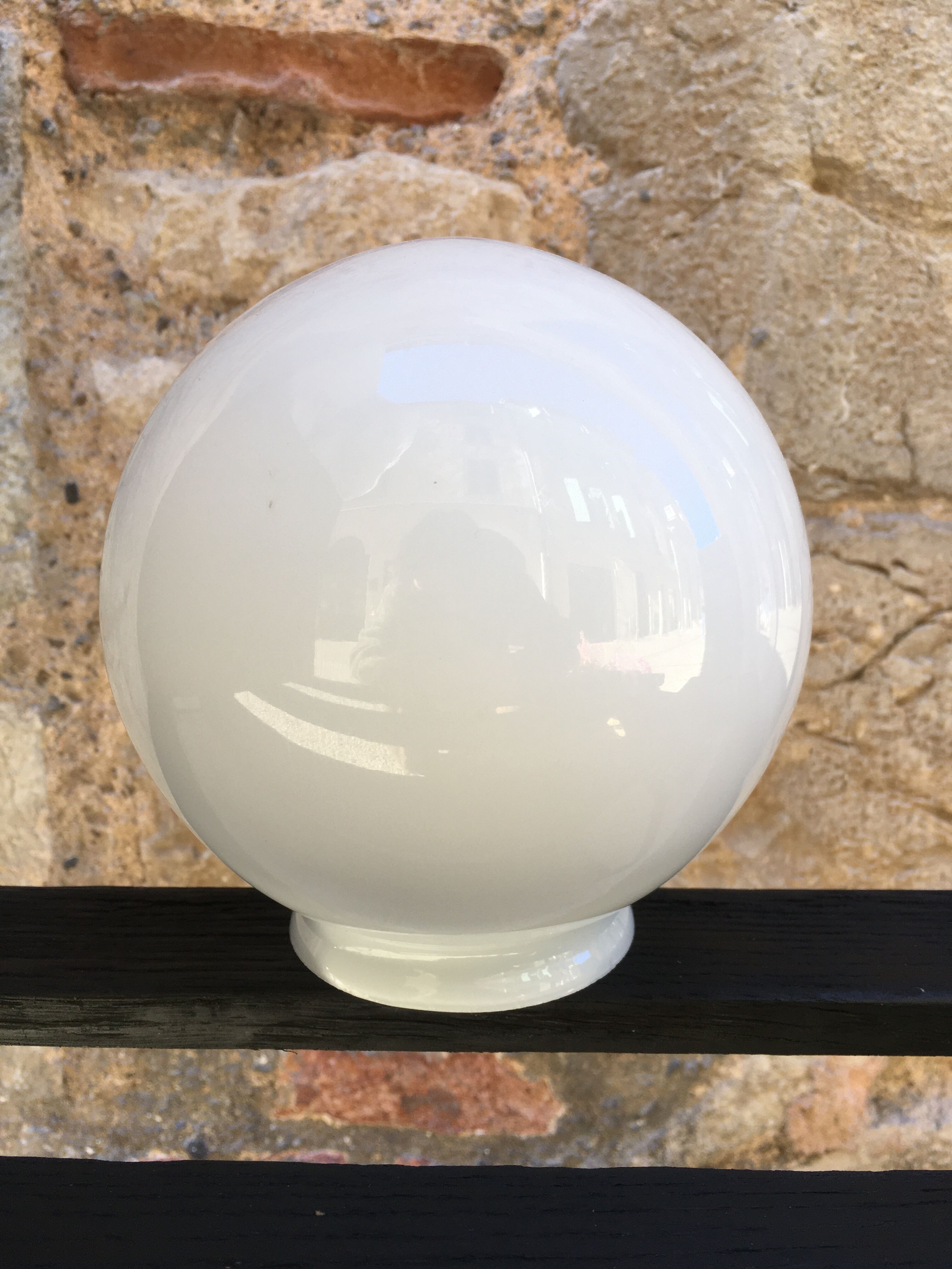 Globe en verre blanc ø15 cm