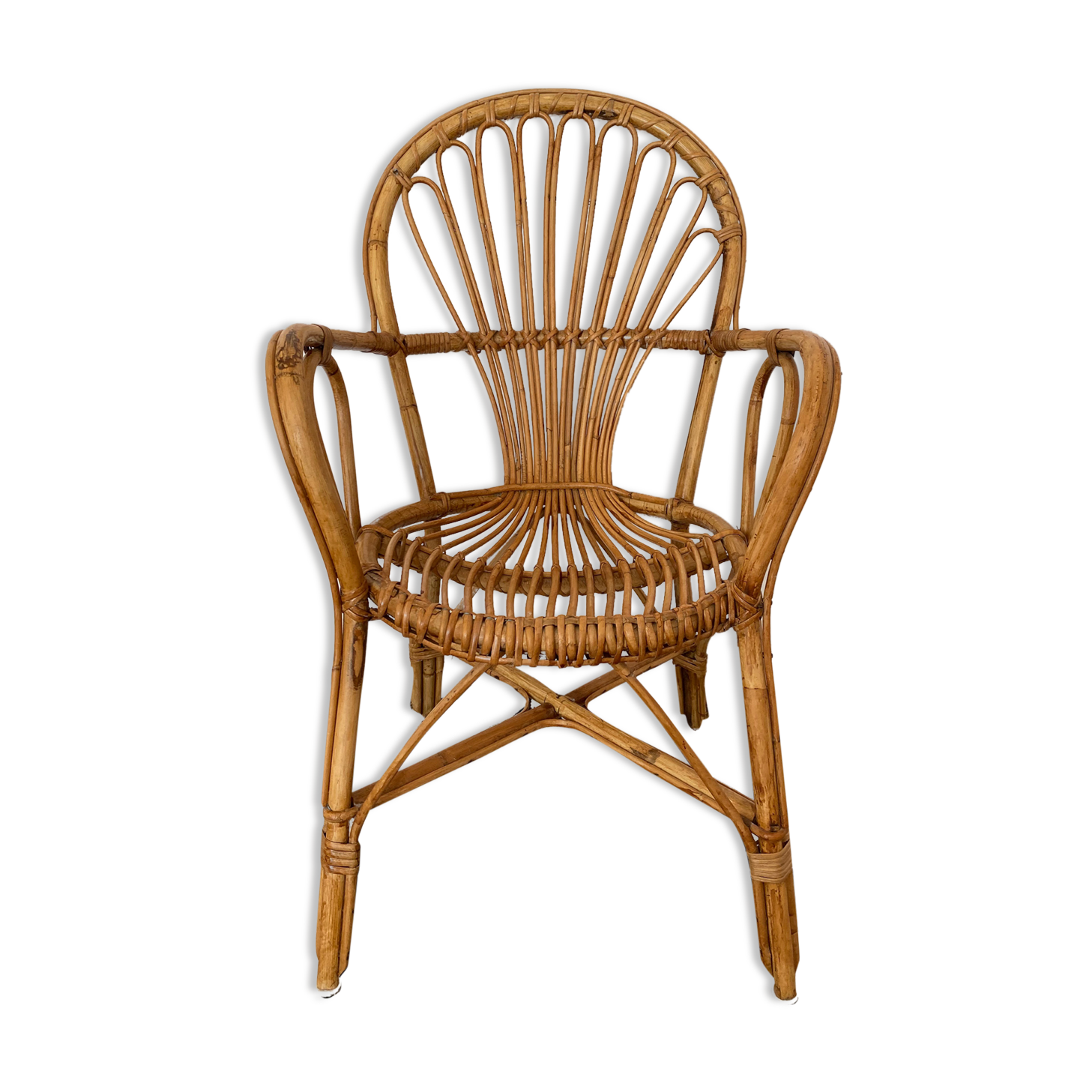 Vintage rattan armchair
