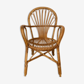 Vintage rattan armchair