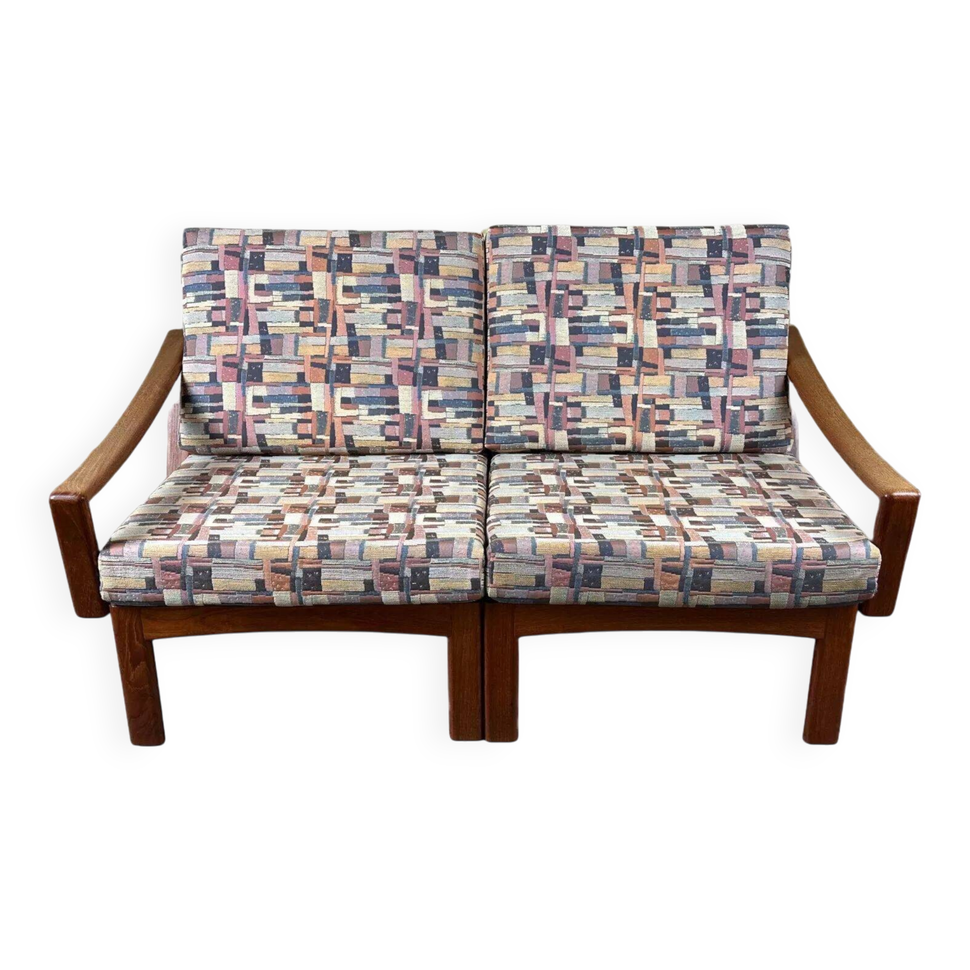 1960s/70s Teak 2-seater sofa by Glostrup Møbelfabrik Denmark Design