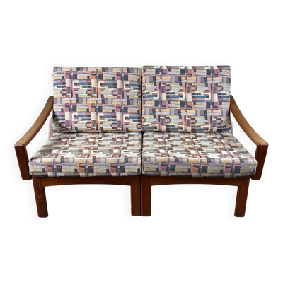 1960s/70s Teak 2-seater sofa by Glostrup Møbelfabrik Denmark Design