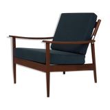 Scandinavian modern, teak lounge chair, Denmark, 1960’s