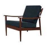Fauteuil scandinave moderne salle à manger en teck Danemark 1960