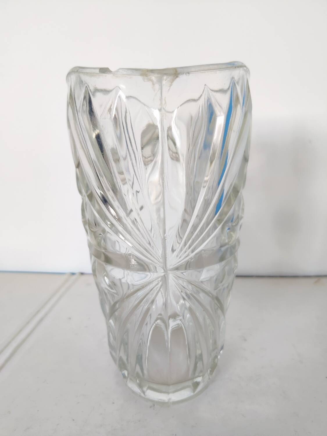 Vintage 1960s thick glass carafe pitcher