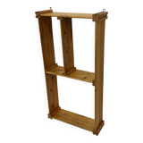 Vintage Wall shelf rack Pinewood wood 70s design