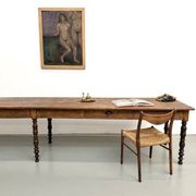 Table de ferme de 4 mètres en pin massif, vers 1900