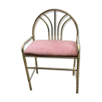 Chaise de coiffeuse en laiton, années 1950