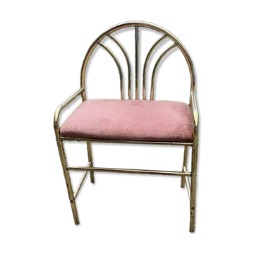 Chaise de coiffeuse en laiton, années 1950