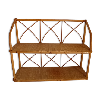 Rattan and wicker shelf