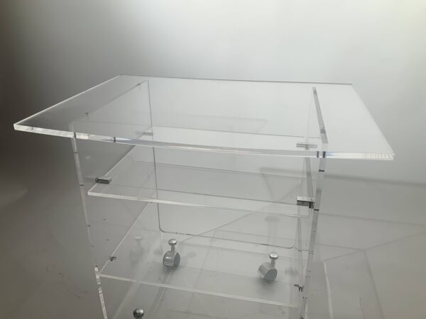 Dessert meuble TV Plexiglas David Lange
