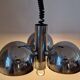 Midcentury Chrome Space Age Chandelier/Pendant Hillebrand, Germany, 1970s