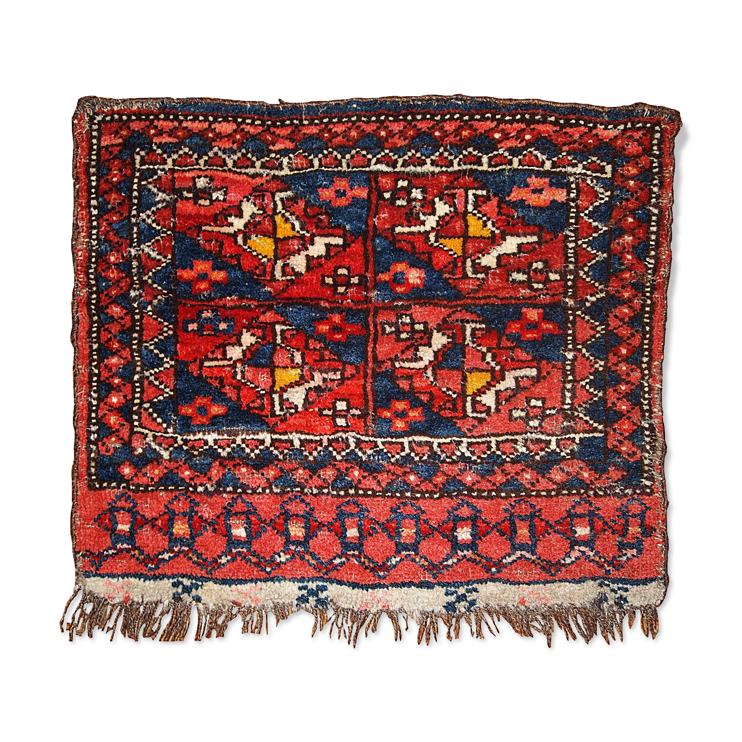 Carpet Uzbek 42 cm x 48cm 1870 s