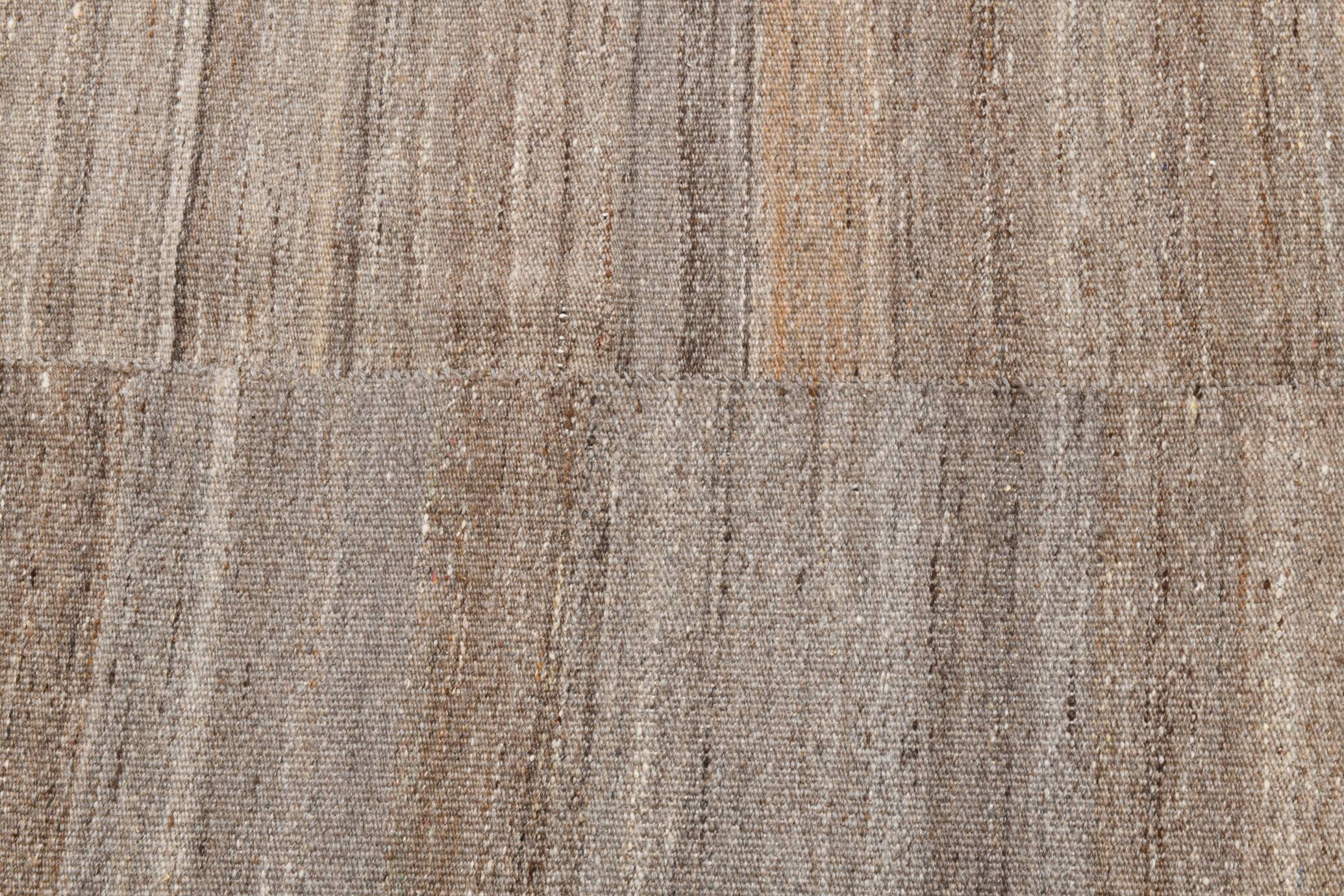 9x13 Brown Beige Large Vintage Rug, 265x399Cm