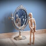 Brass psyche mirror 29x40cm