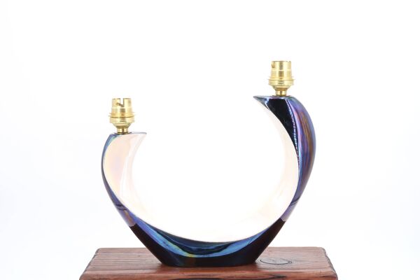 Lampe en céramique noire et blanche Verceram