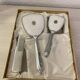 Hand to facing vanity set, hairbrush and comb 50s/60s