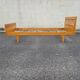 Single bed in rattan and wicker
